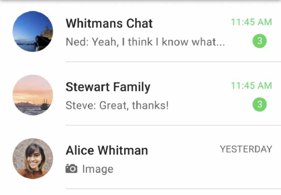 Suivre les nouveaux messages sur WhatsApp et iMessages